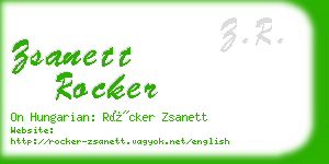 zsanett rocker business card